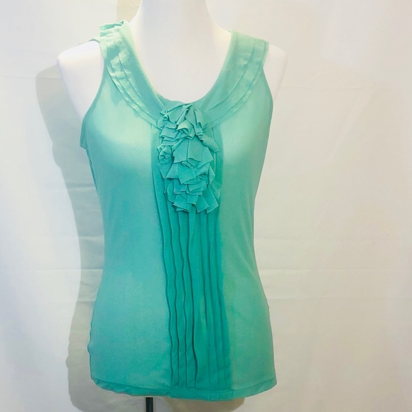 The Limited Tops - THE LIMITED GREEN MESH LAYERING TOP (S)